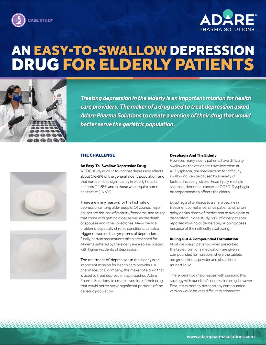 An Easy-To-Swallow Depression Drug For Elderly Patients