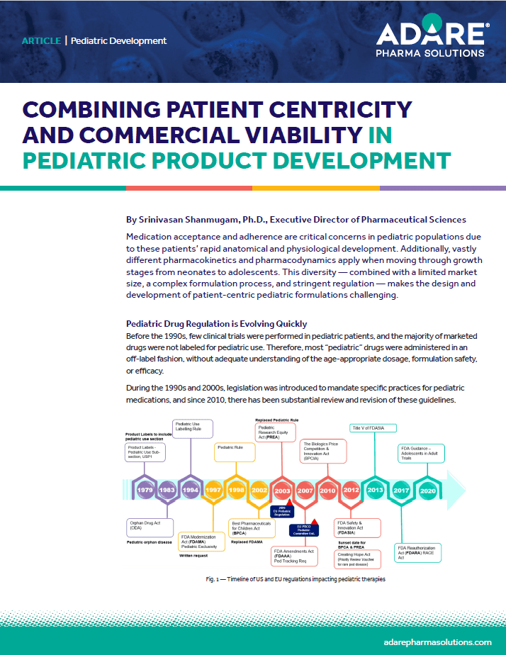 Combining Patient Centricity And Commercial Viability In Pediatric Product Development