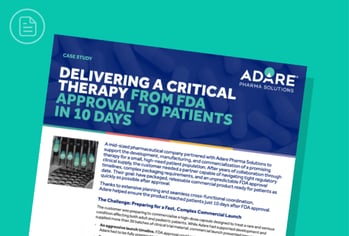 Delivering a Critical Therapy From FDA Approval to Patients in 10 Days