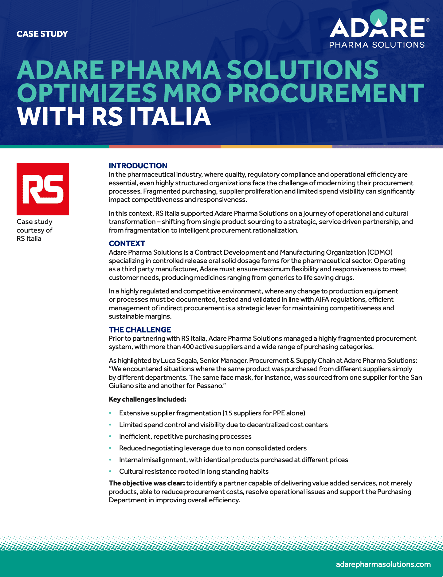 Case Study Optimizing MRO Procurement with RS Italia
