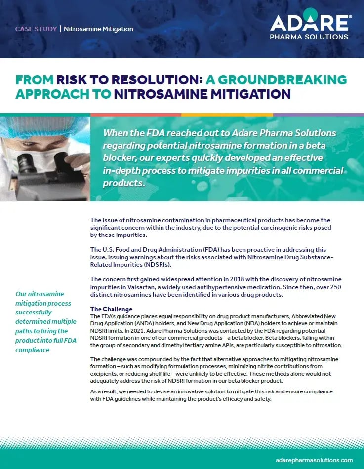 From Risk To Resolution- A Groundbreaking Approach To Nitrosamine Mitigation