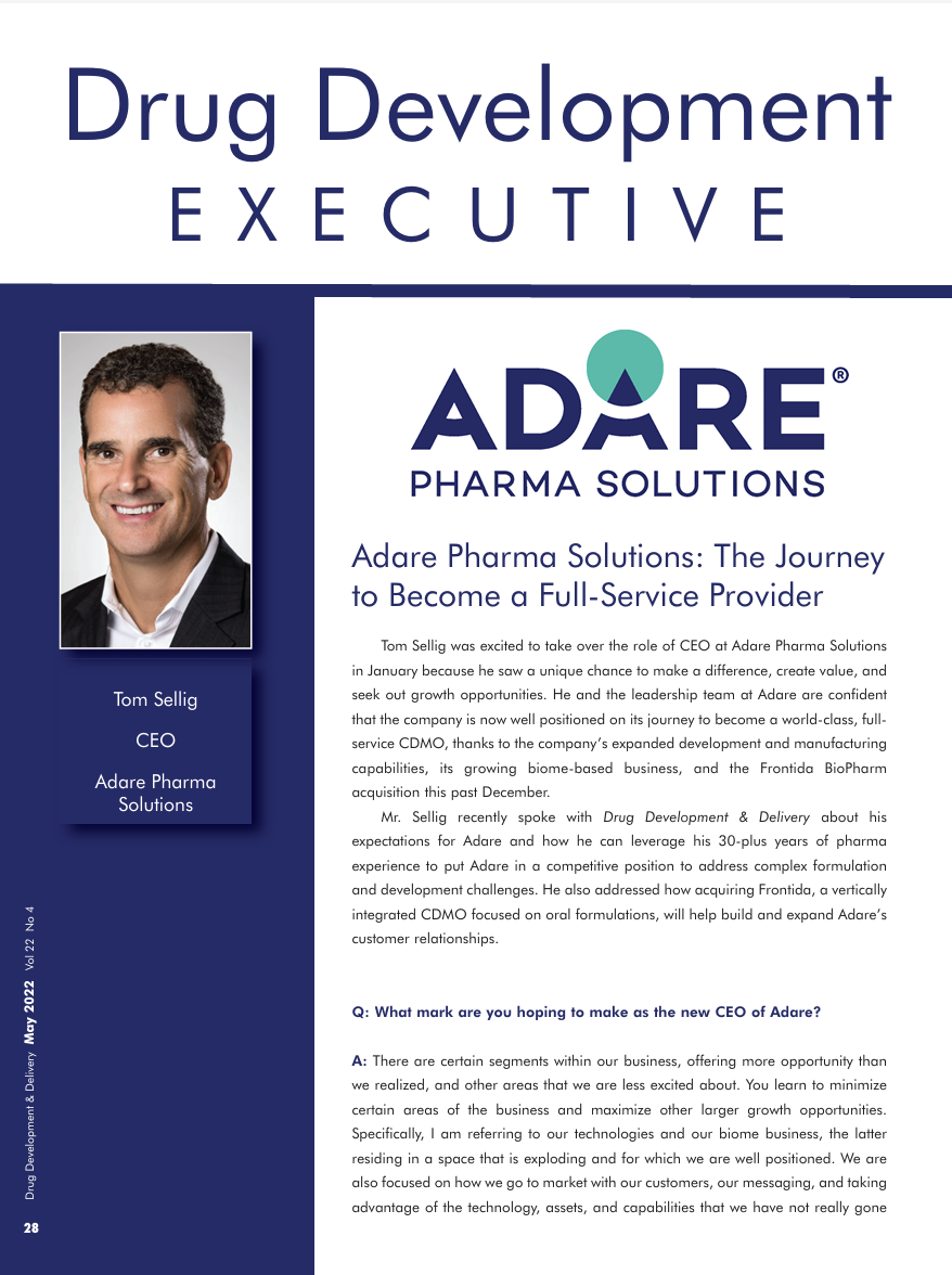The Journey To Become A Full-Service Provider Interview With Adare CEO Tom Sellig
